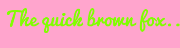 Image with Font Color 80FF00 and Background Color FFA5CD